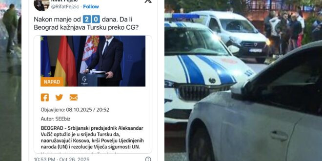 Fejziq: A po e ndëshkon Beogradi Turqinë përmes Malit të Zi?